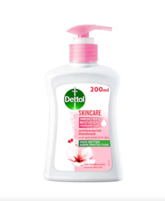 صورة ديتول صابون غسول اليدين السائل للعناية بالبشرة برائحة عطر الورد وزهر الساكورا
